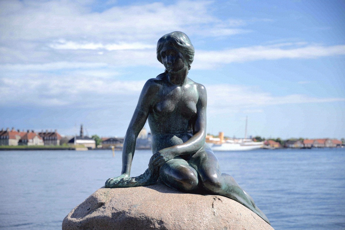 The Little Mermaid at the harbour of Copenhagen
